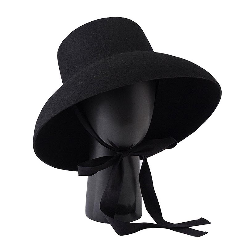Fedora Hat Wool - Topi Wol Murni Gaya Retro Pinggiran