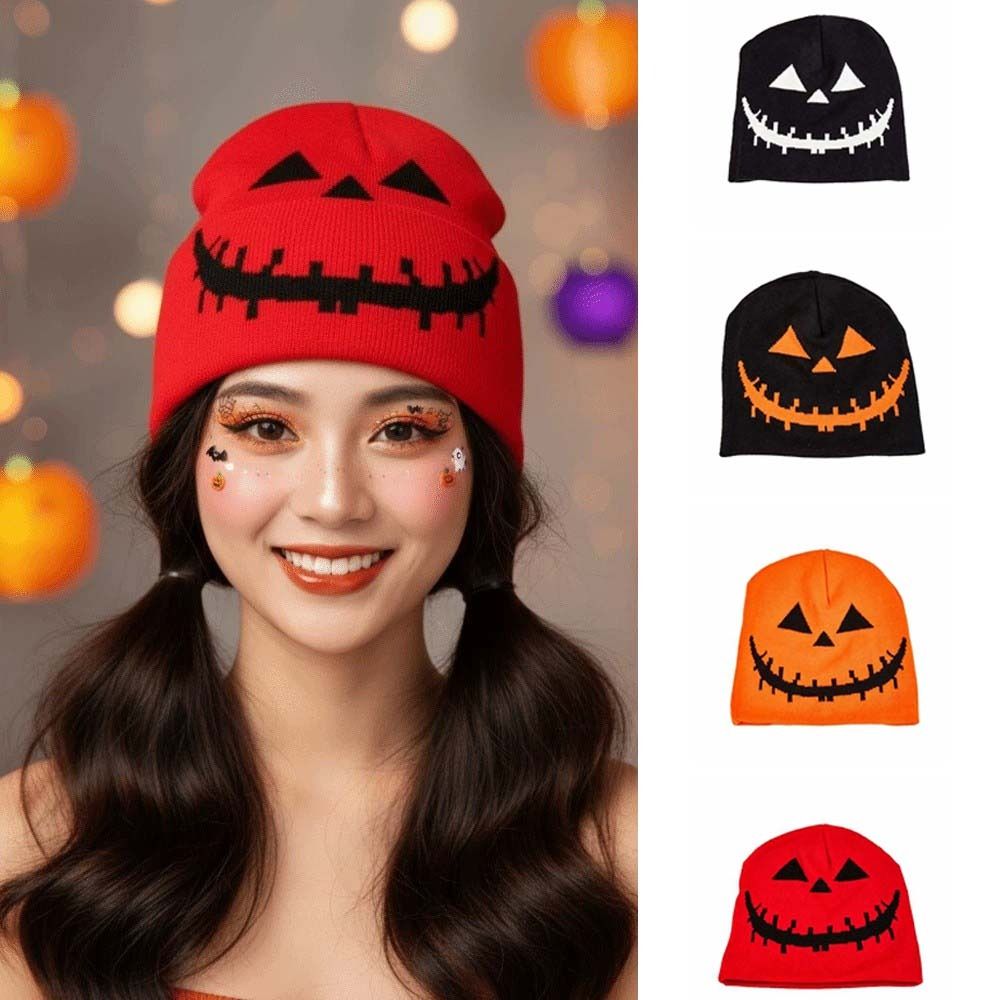 Beanie Cuffed Knit - Topi Beanie Rajut Motif Labu Tekstur