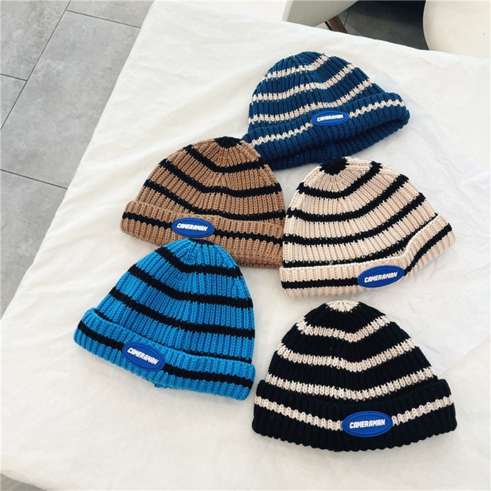 Beanie Cuffed Knit - Topi Anak-anak Hangat Modis Topi Rajut