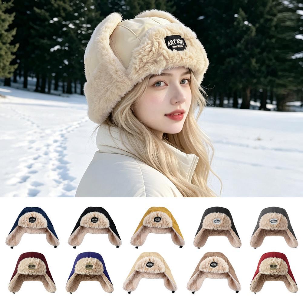 Winter Trapper Hat - Topi Trapper Berlapis Bulu Imitasi Musim