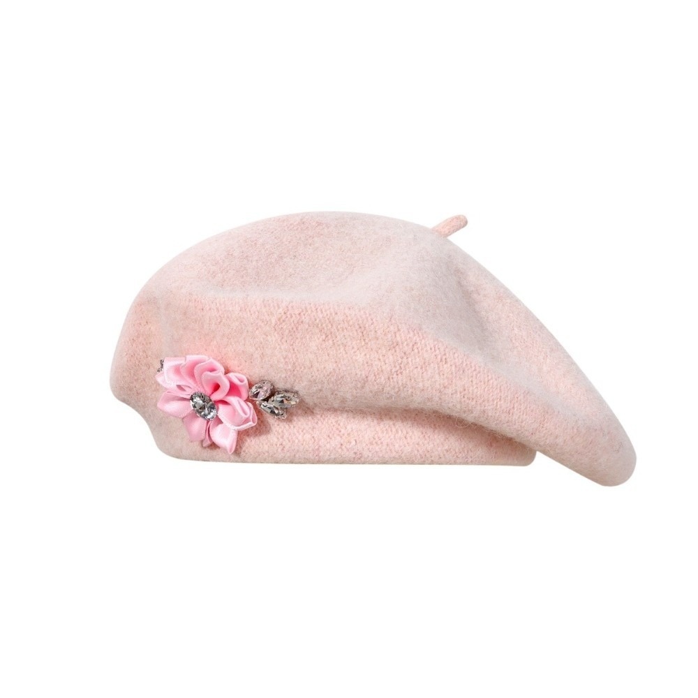 Beret French Wool - Beret wol warna solid elegan dengan