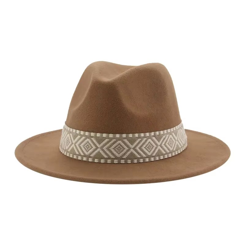 Fedora Hat Wool - Topi Panama Topi Koboi Barat untuk