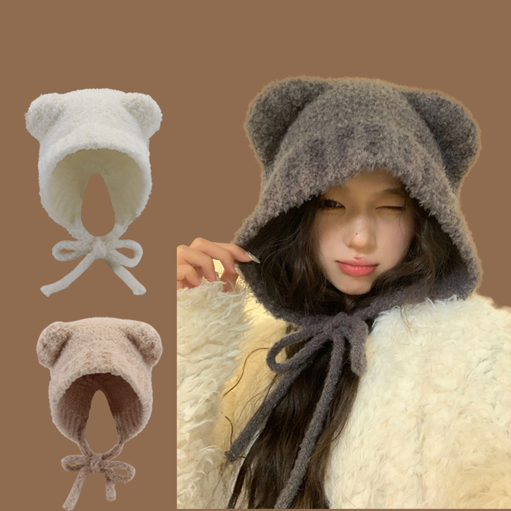 Winter Trapper Hat - Topi rajut Harajuku y2k, tutup kepala