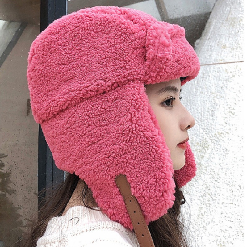 Winter Trapper Hat - Y2K topi Bomber untuk wanita, topi