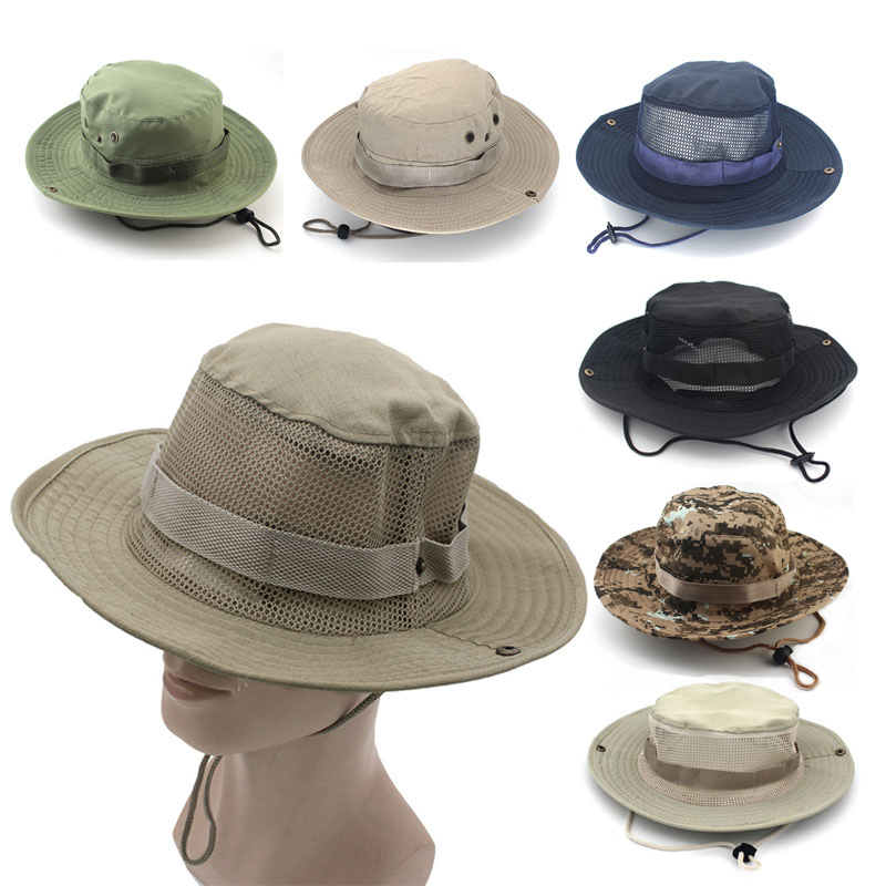 Boonie Hat Tactical - Topi Pria & Wanita, Kamuflase, topi