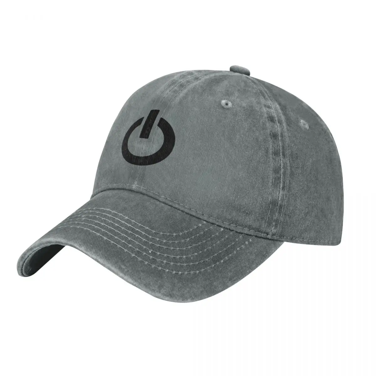 Golf Cap Dad - Topi Bisbol Tombol Power Button (hitam)