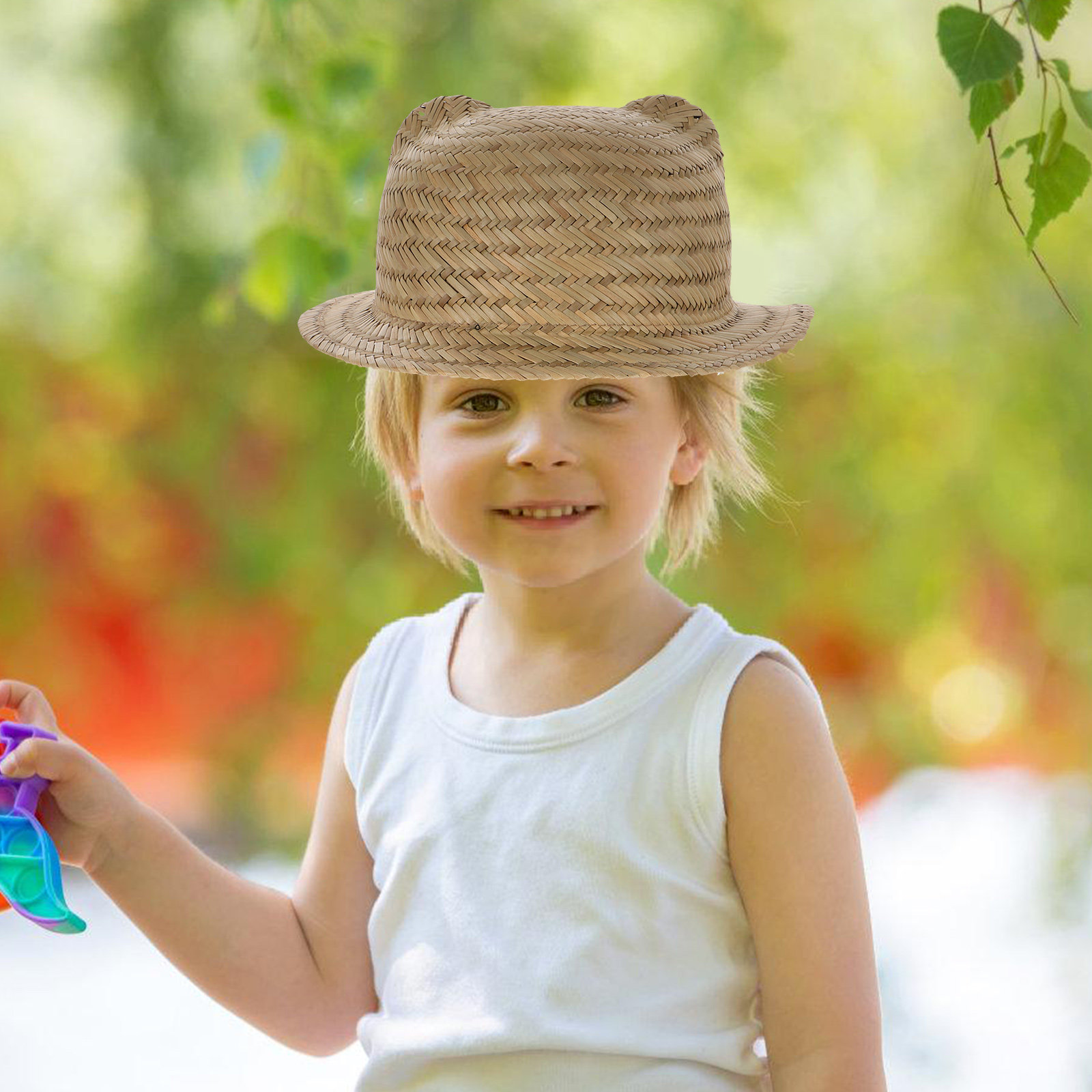 Sun Hat Wide Brim - Topi Jerami Anak dengan Pinggiran Lebar,