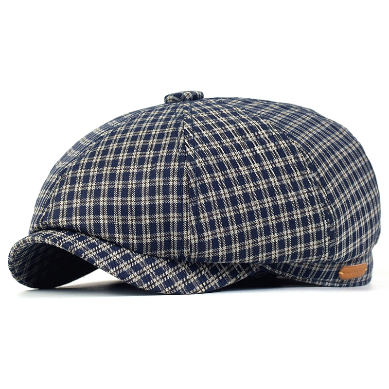 Newsboy Cap Ivy - Topi Newsboy Kotak-kotak Musim Semi Musim