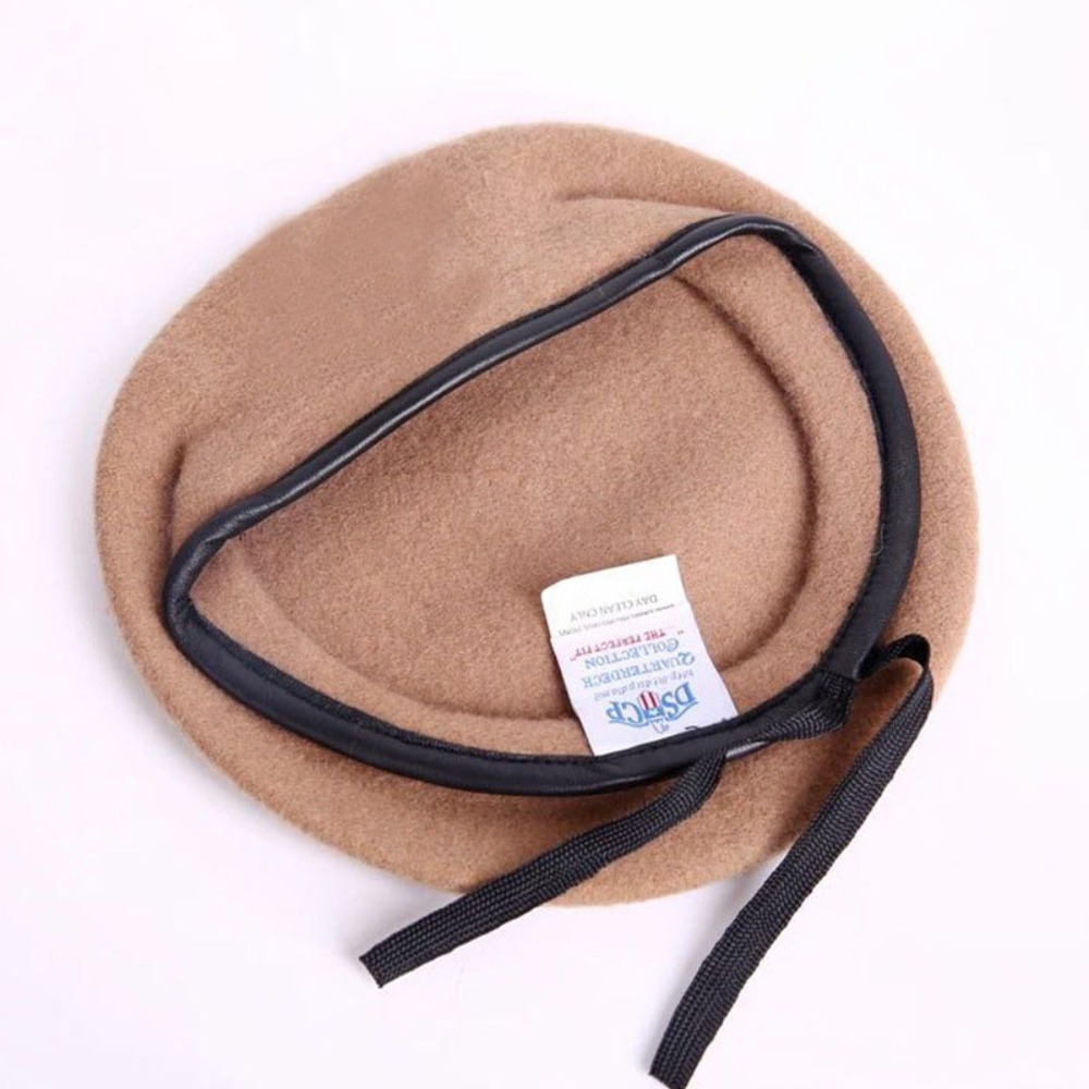 Beret French Wool - Topi Seragam Unisex Baru Wanita Pria