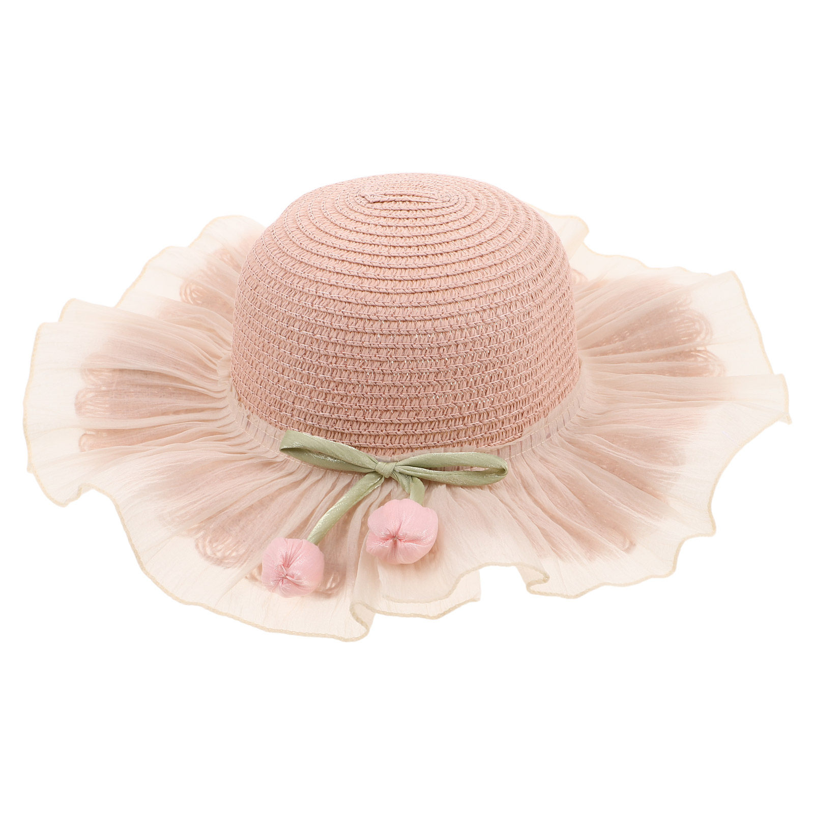 Sun Hat Wide Brim - Topi Jerami Musim Panas Anak Perempuan,