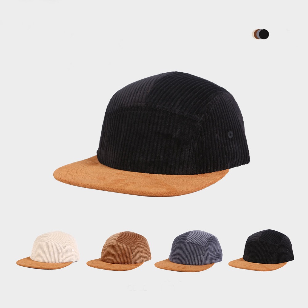 Corduroy Cap 5 Panel - Topi Baseball Retro Serbaguna 5 Panel,