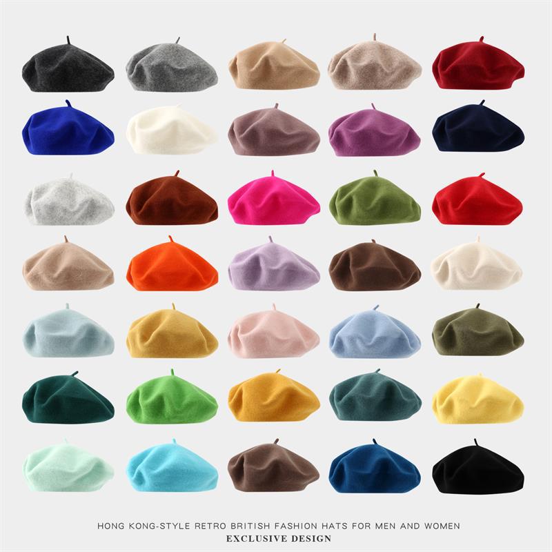 Beret French Wool - Baret Ukuran Besar Wanita Baret Besar