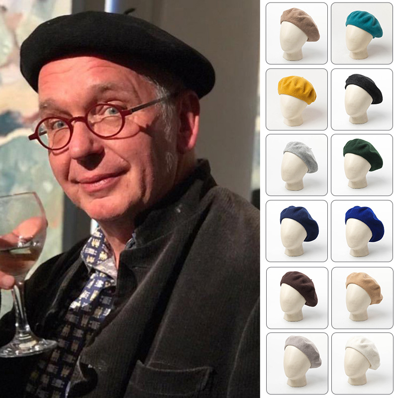 Beret French Wool - Topi Baret Seragam Wol Pria Wanita