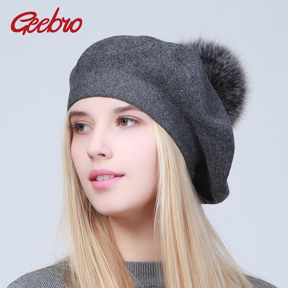 Beret French Wool - Topi Baret Wanita Geebro Baret Kasmir