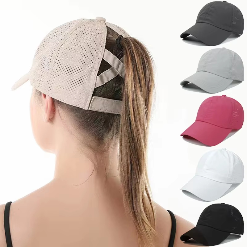 Baseball Cap Structured - Topi Bisbol Warna Solid Musim Panas,