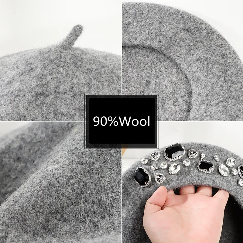 Beret French Wool - Topi Baret Prancis Tanpa Pinggiran dengan