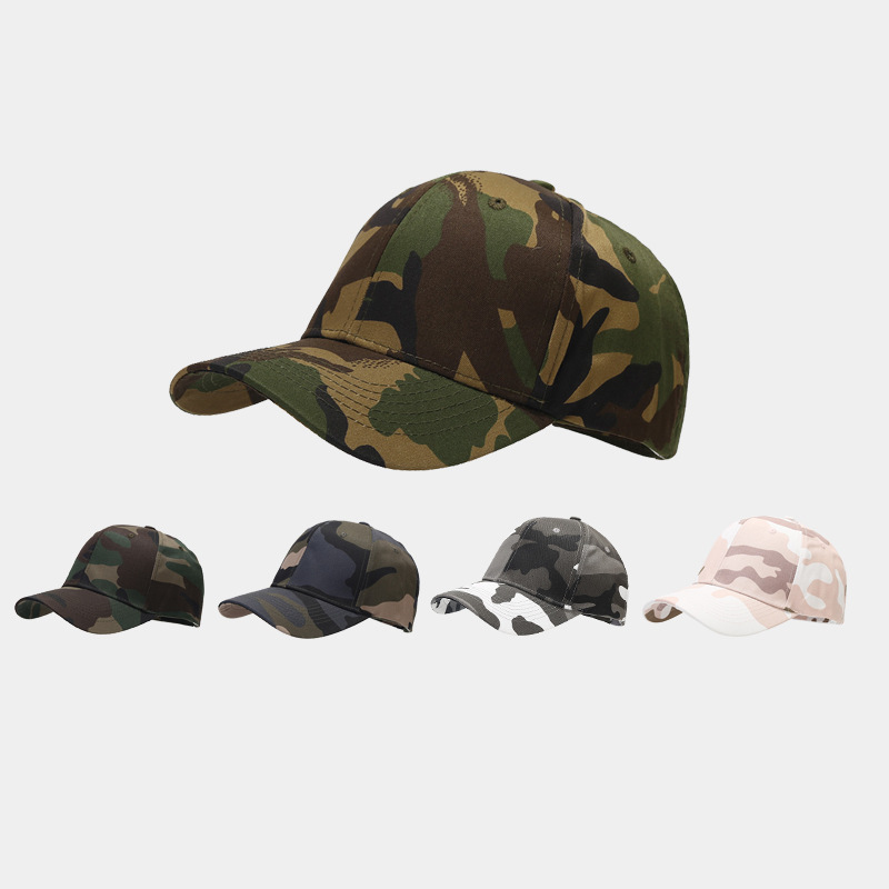 Dad Hat Cotton - Topi Bisbol Kamuflase Hutan, Topi Ayah