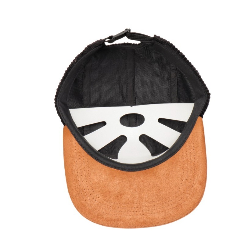 Corduroy Cap 5 Panel - Topi Baseball Retro Kasual Berpinggiran Datar