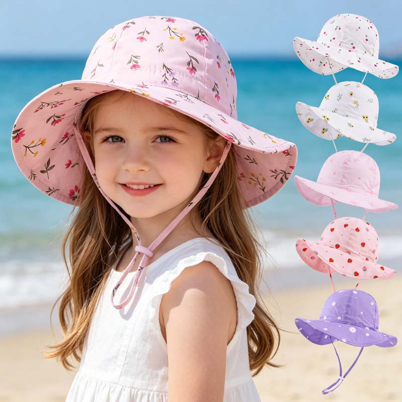 Bucket Hat Cotton - Topi Anak Perempuan 2026 Topi Matahari