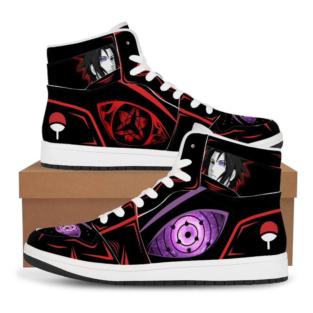 Snapback Hat Flat - Sepatu High-Tops Anime Naruto Sepatu Kasual