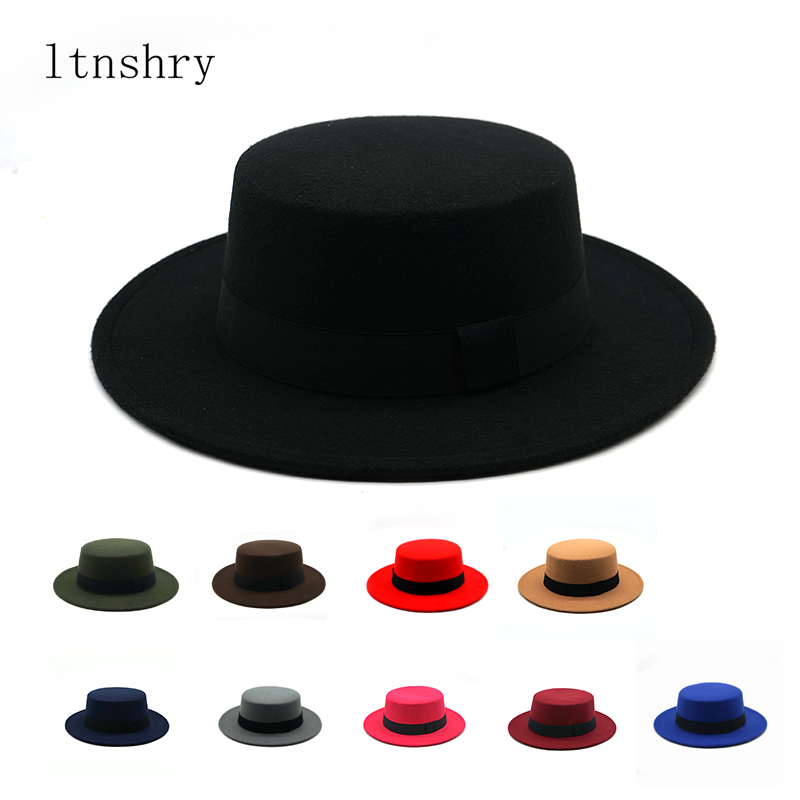 Fedora Hat Wool - Topi Musim Dingin Musim Gugur Wol
