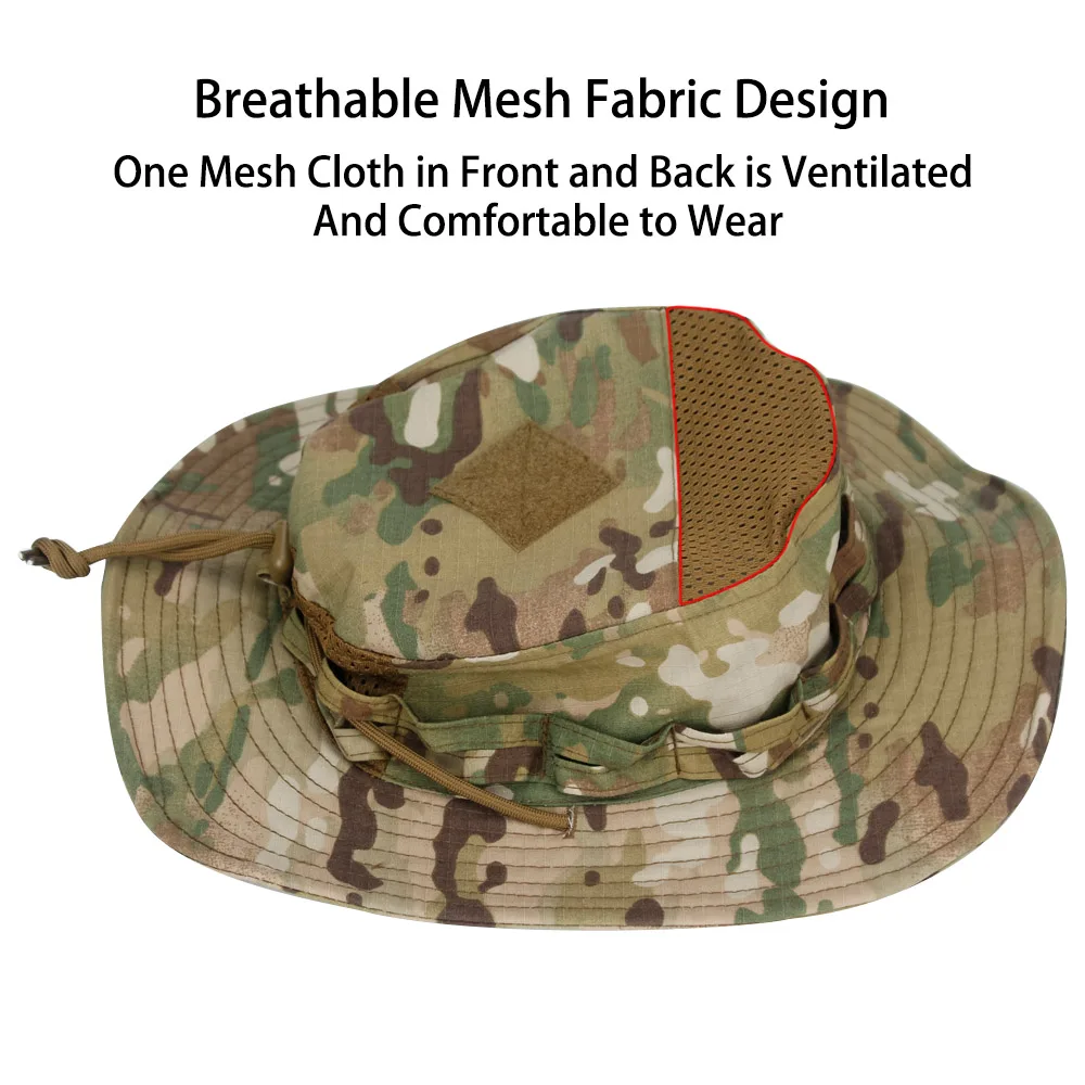 Boonie Hat Tactical - Topi Boonie Camo Taktis UPF 50+