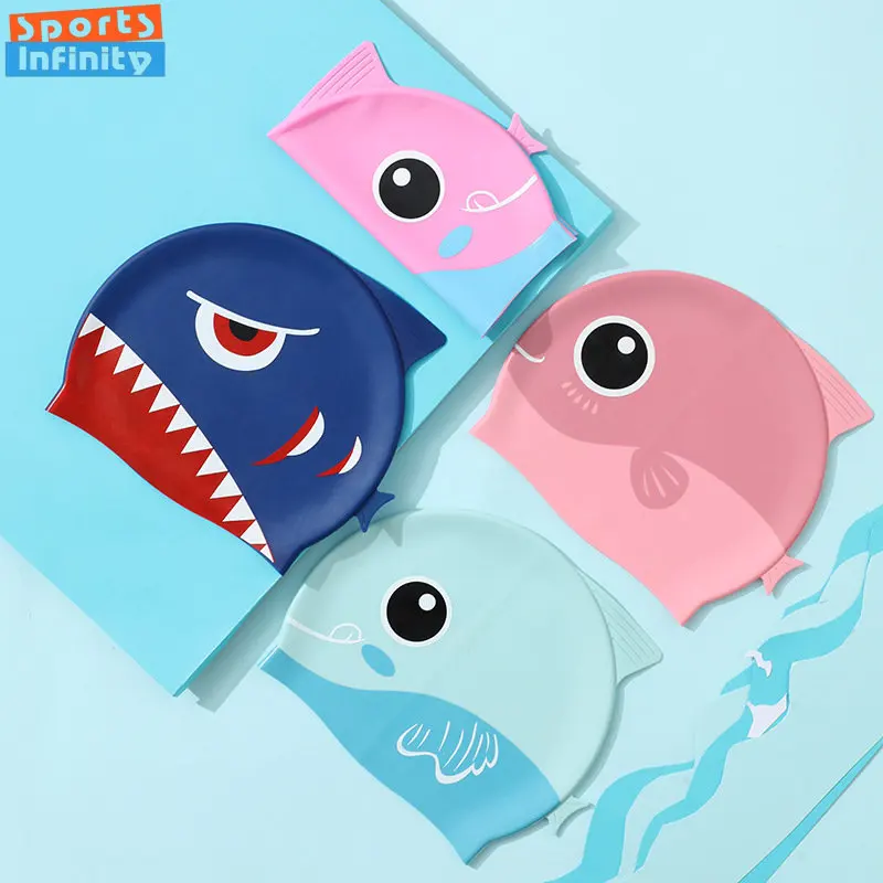 Swim Hat Silicone - Topi renang silikon hiu ikan lucu