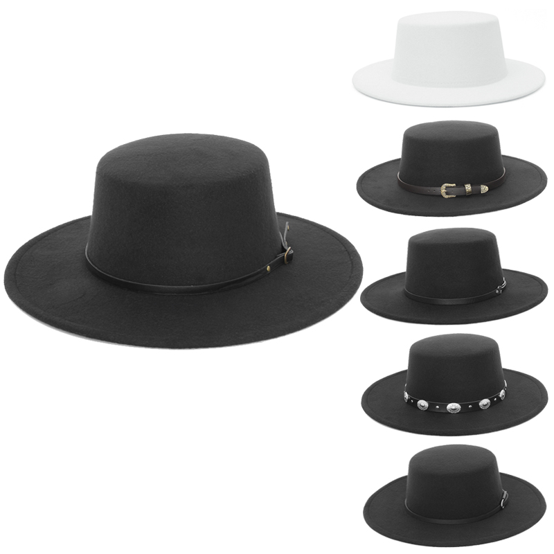 Fedora Hat Wool - Topi Fedora Lebar Elegan untuk Wanita