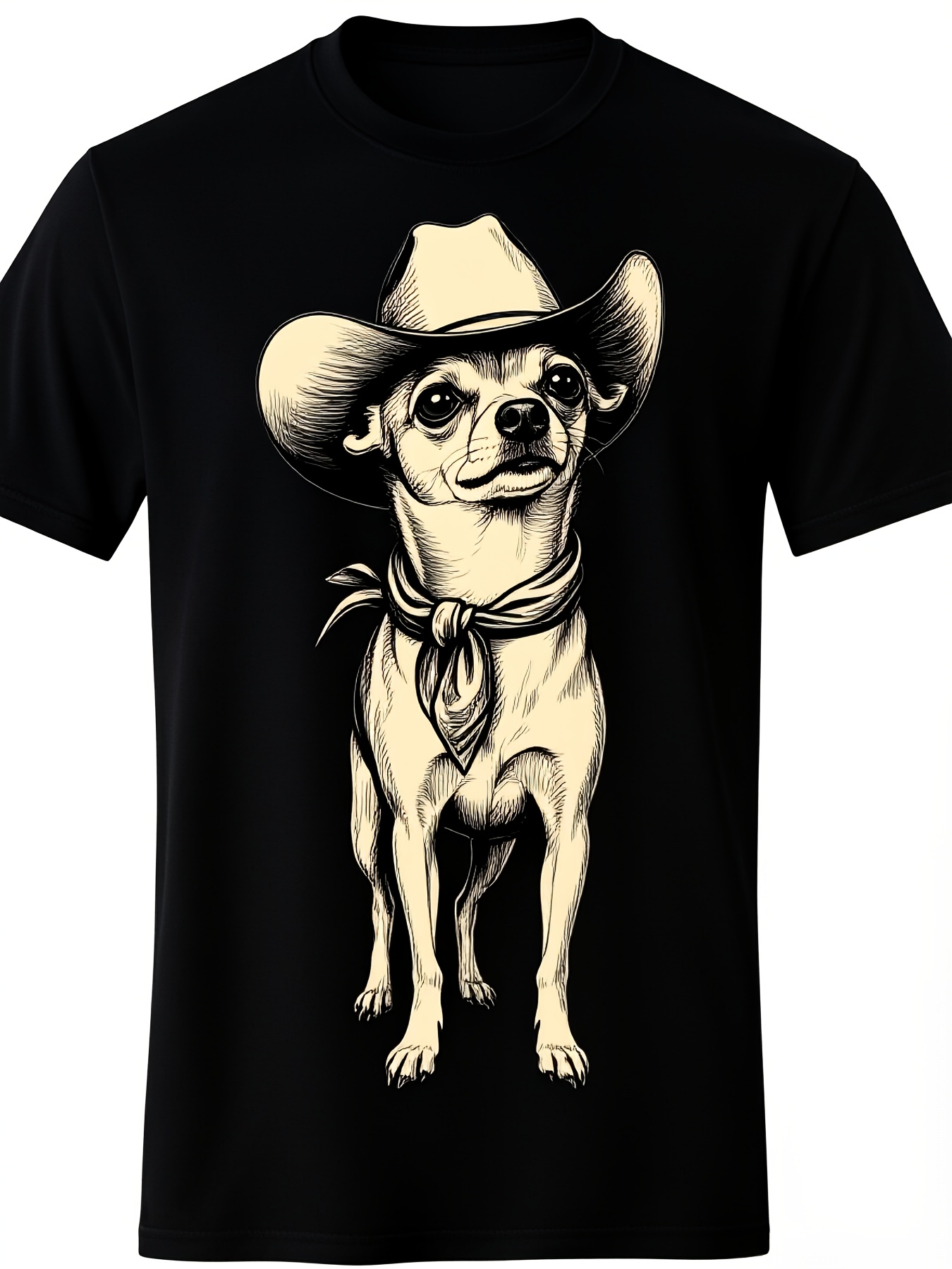 Dad Hat Cotton - Kaos Chihuahua Wearing Cow Hat Funny