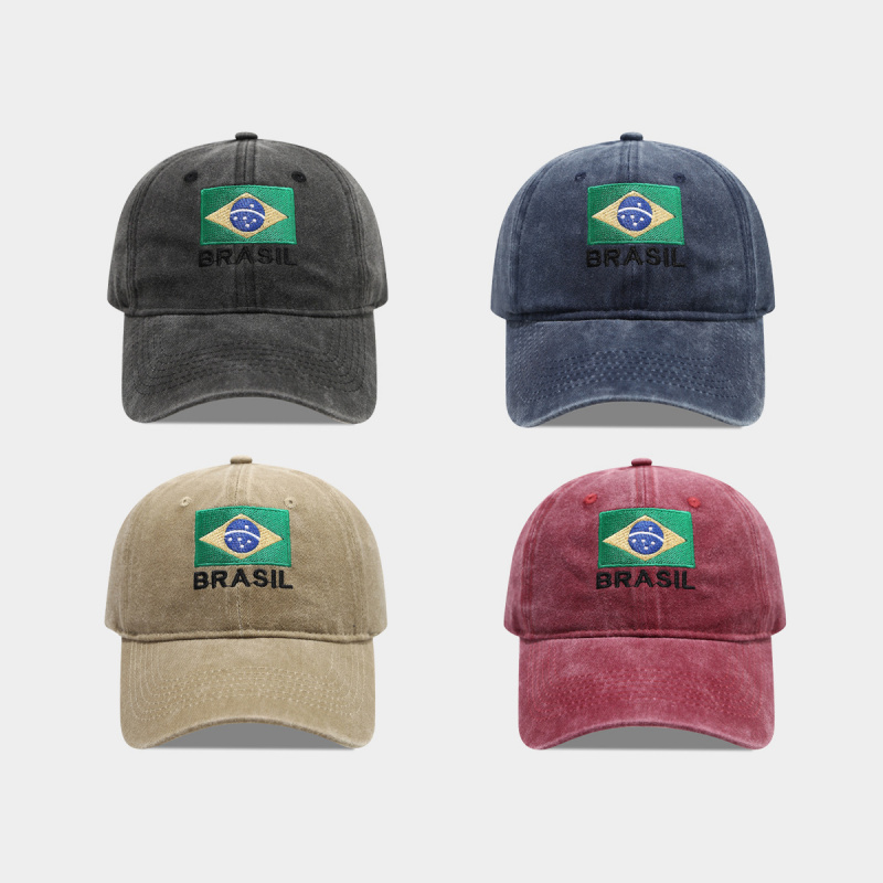 Dad Hat Cotton - Topi Baseball Katun Vintage Bordir Huruf