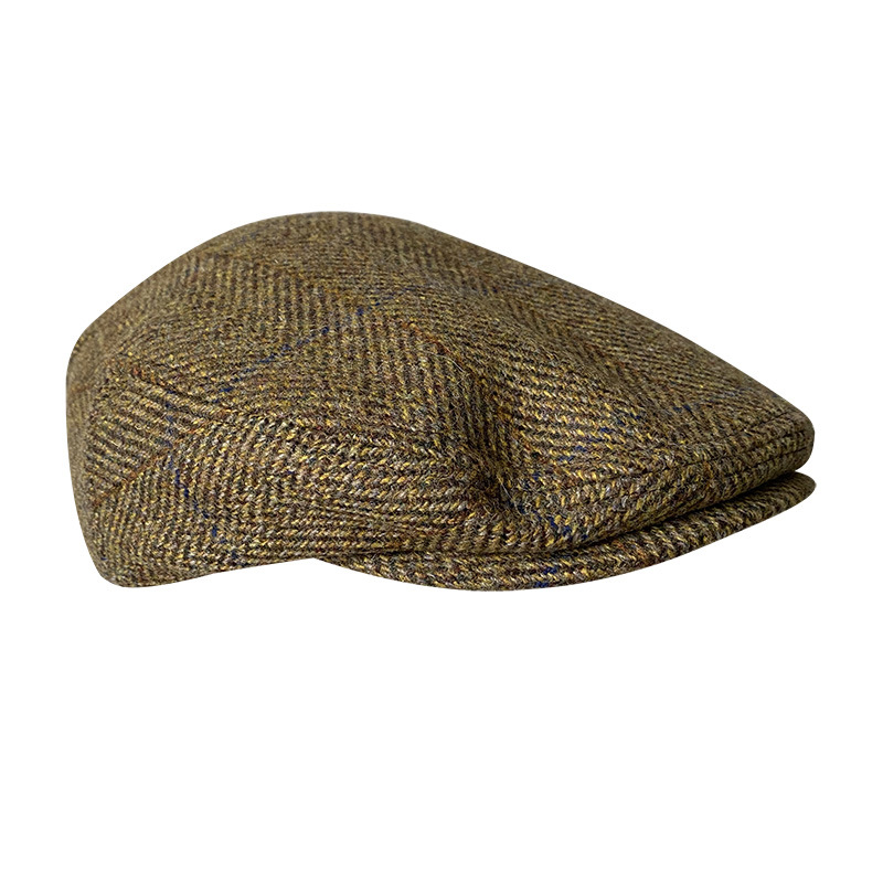 Topi datar wol bergaris abu-ab - Newsboy Cap Ivy ulasan dan harga