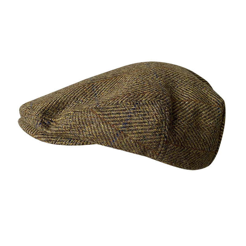 Topi datar wol bergaris abu-ab - Newsboy Cap Ivy ulasan dan harga