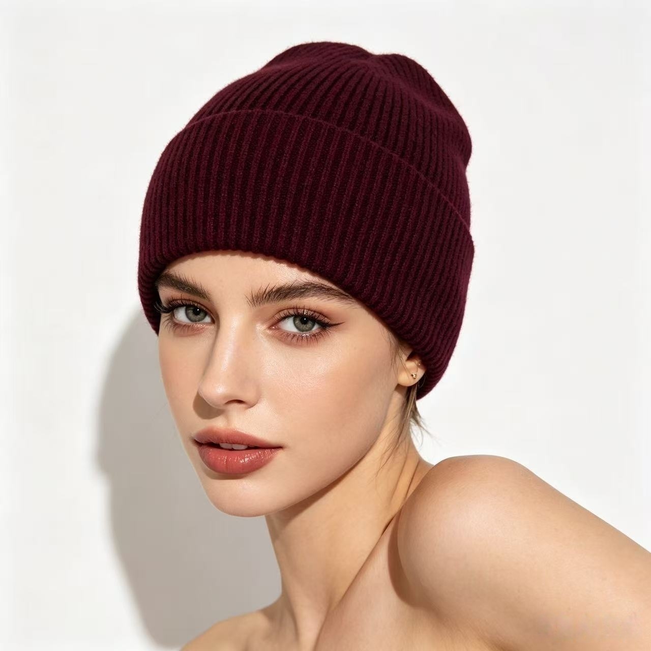 Topi Beanie Rajut Bergaris Bir - Beanie Cuffed Knit ulasan dan harga