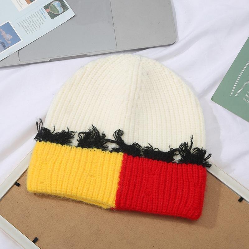 Versi Korea Warna Cocok Kupluk - Beanie Cuffed Knit ulasan dan harga
