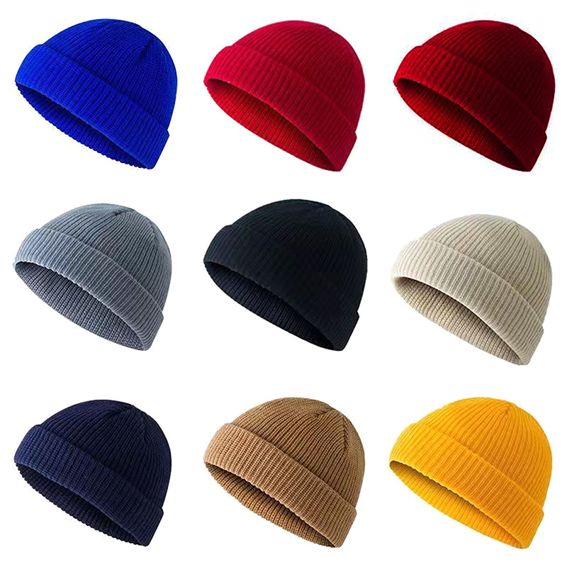 Topi kupluk wol uniseks, topi  - Beanie Cuffed Knit ulasan dan harga