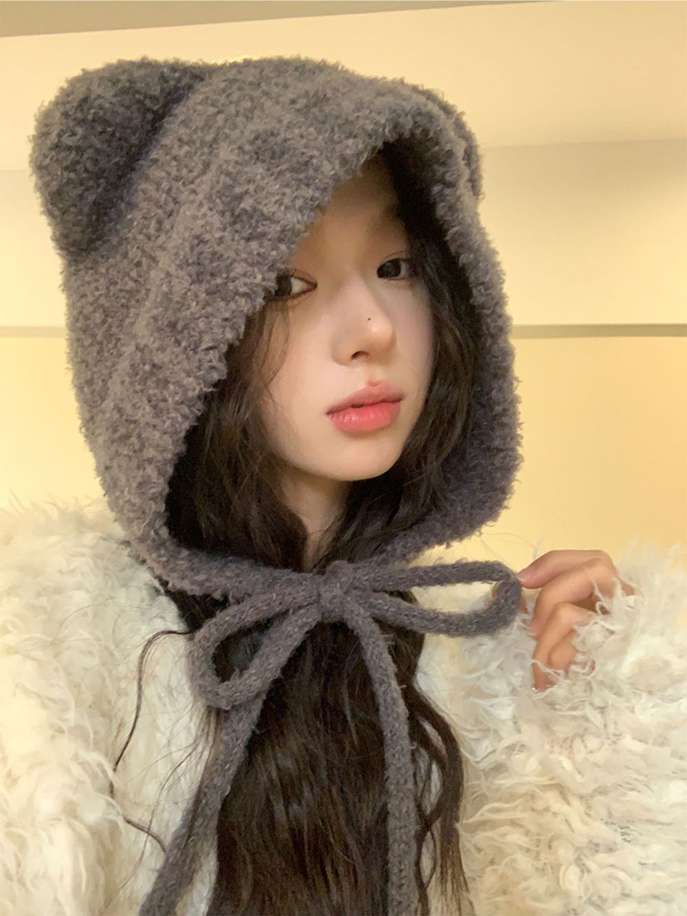 Topi rajut Harajuku y2k, tutup - Winter Trapper Hat ulasan dan harga