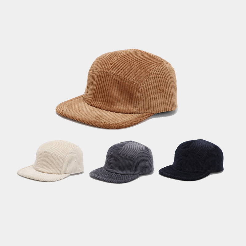 Topi Camp 5 Panel Corduroy, Da - Corduroy Cap 5 Panel ulasan dan harga