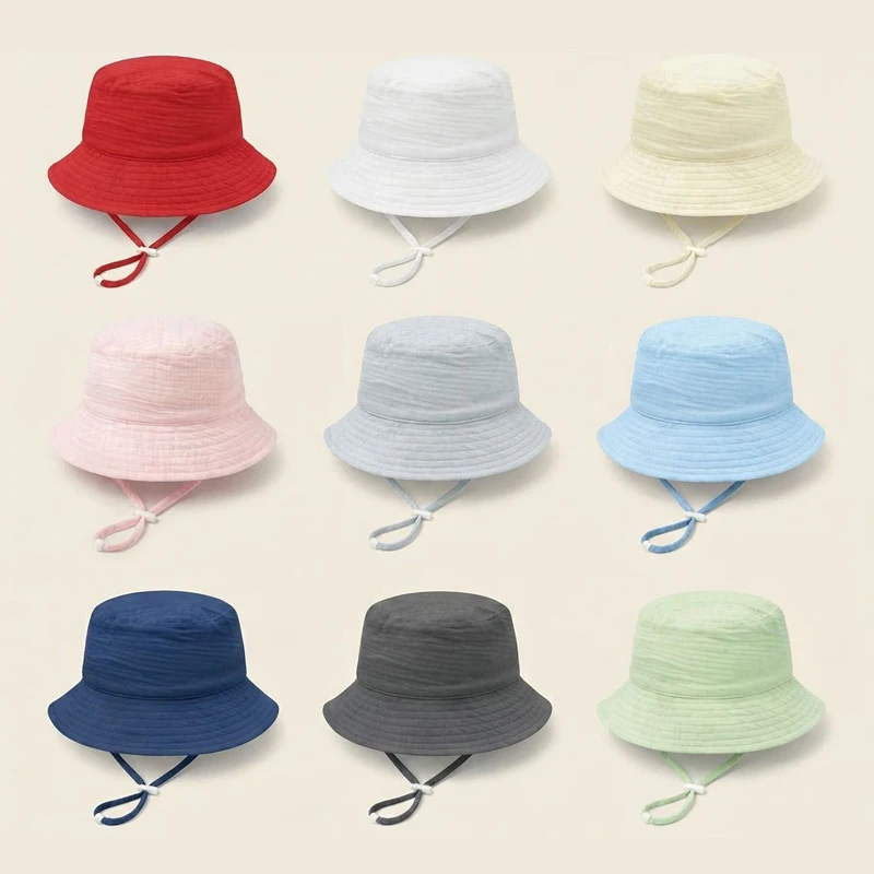 Topi Bayi Musim Panas Bahan Mu - Bucket Hat Cotton ulasan dan harga