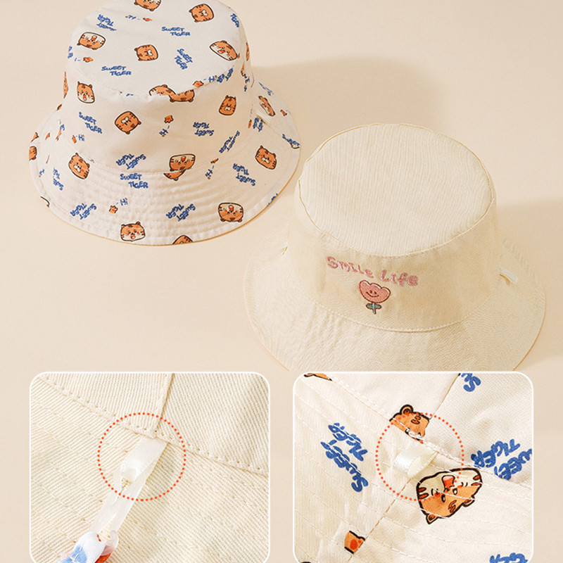 Topi ember bayi bordir huruf,  - Bucket Hat Cotton ulasan dan harga