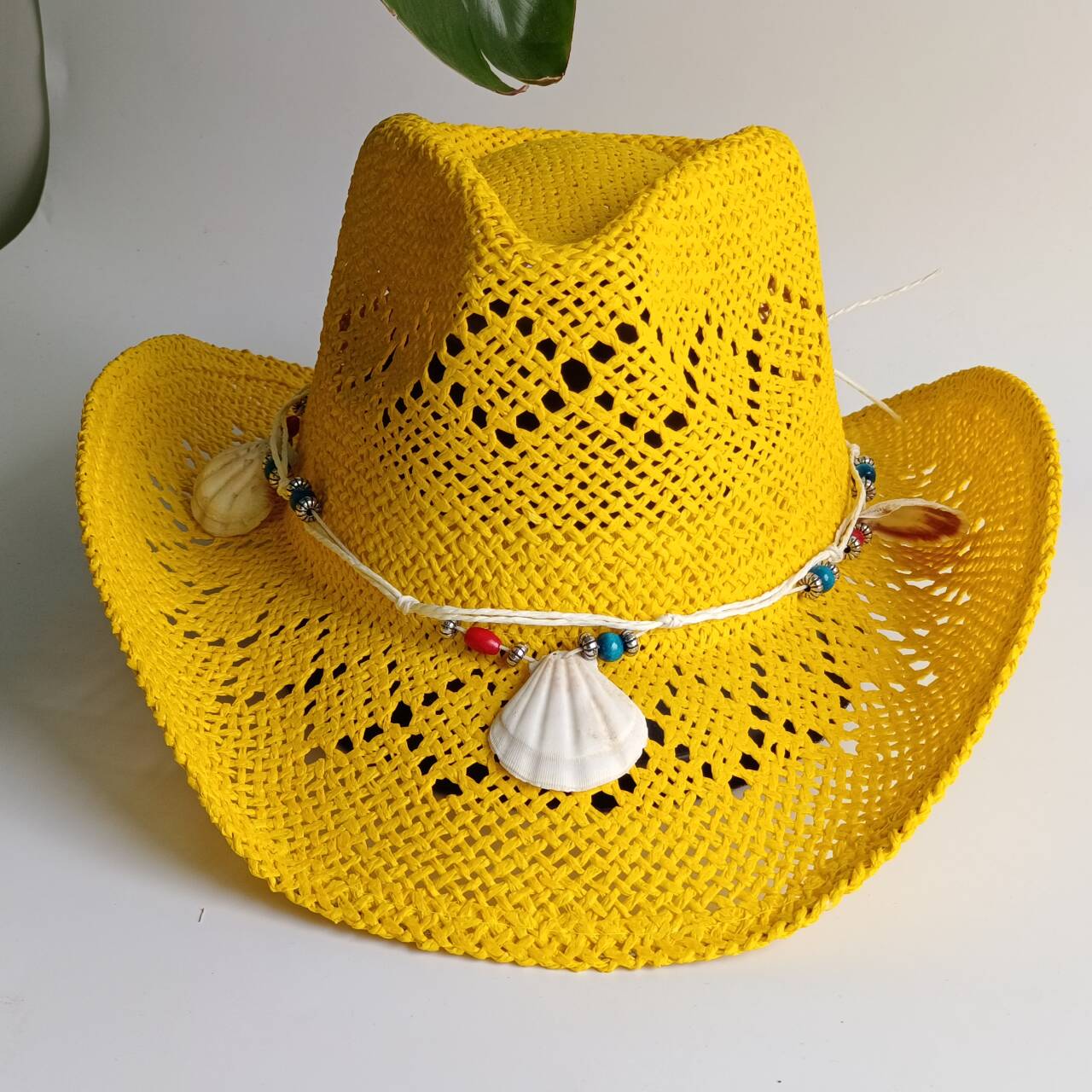 Topi Jerami Koboi Kuning Cerah - Cowboy Hat Straw ulasan dan harga