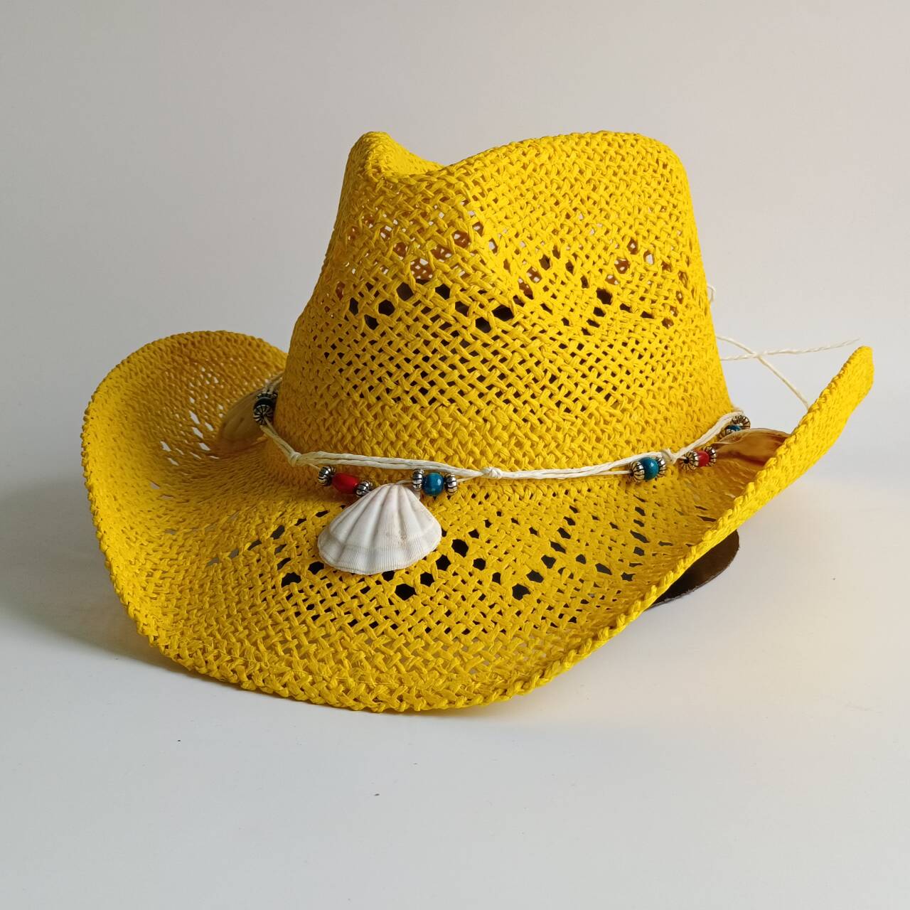 Topi Jerami Koboi Kuning Cerah - Cowboy Hat Straw ulasan dan harga