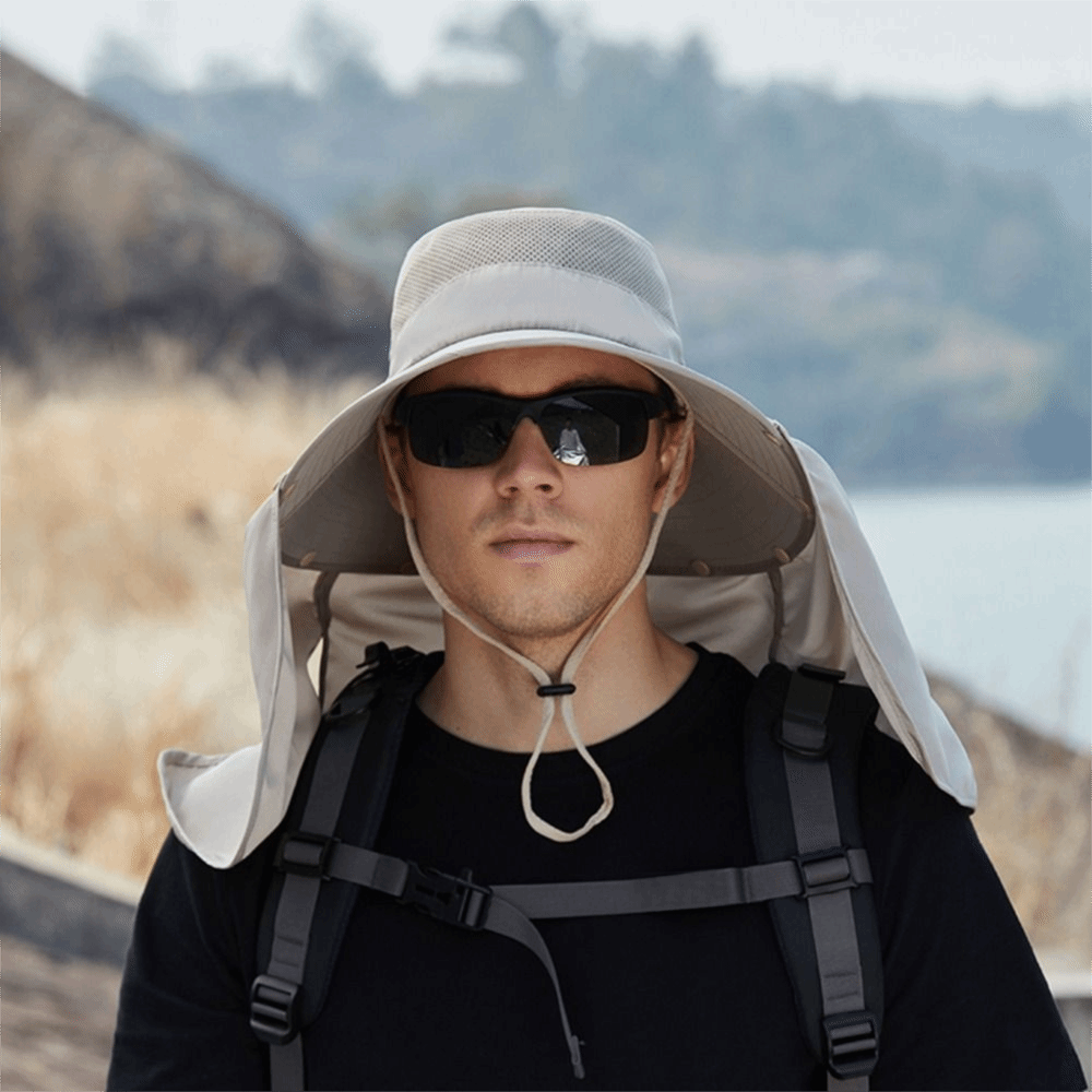 Topi Matahari Pria Bahan Kain  - Visor Sun Hat ulasan dan harga