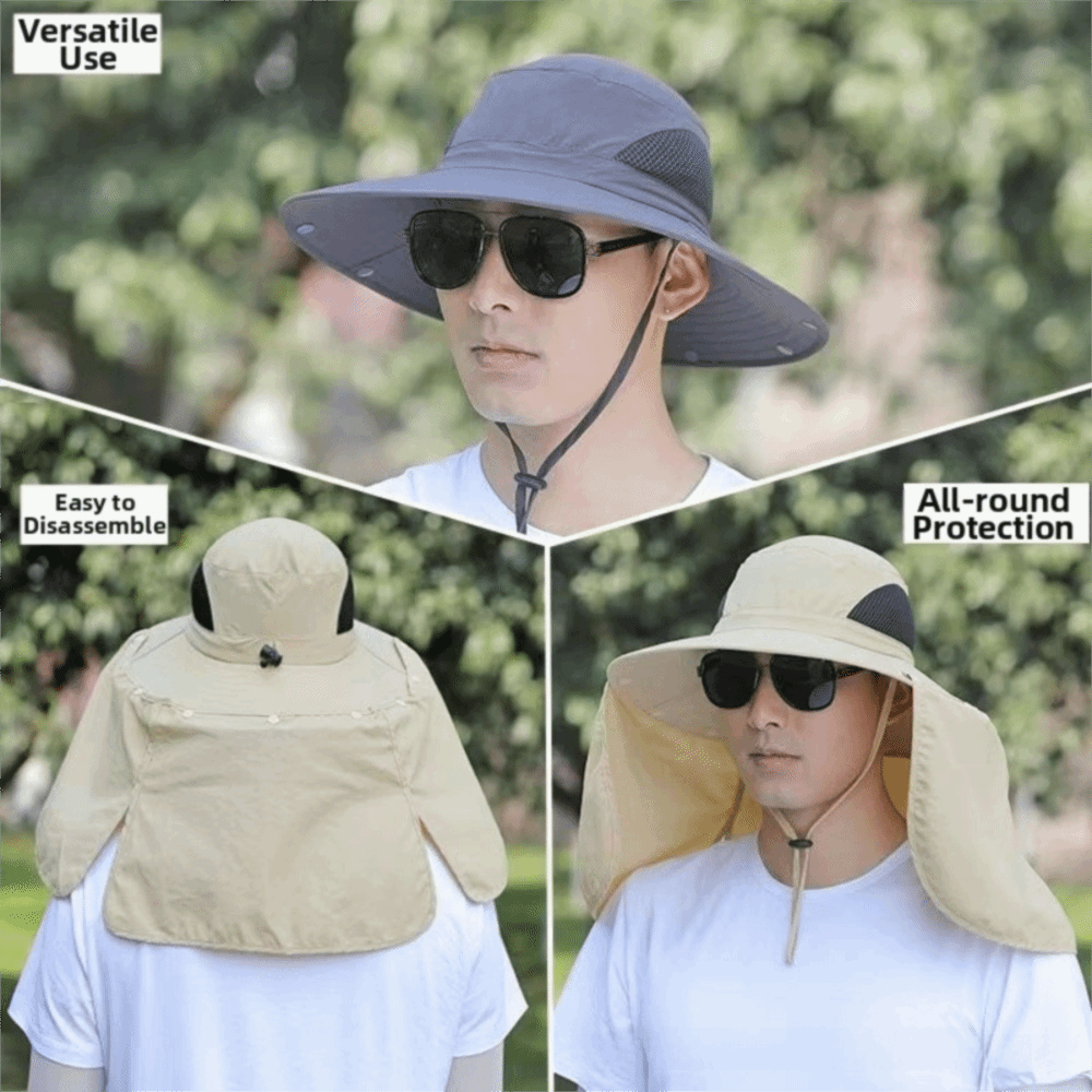 Topi Matahari Pria Bahan Kain  - Visor Sun Hat ulasan dan harga