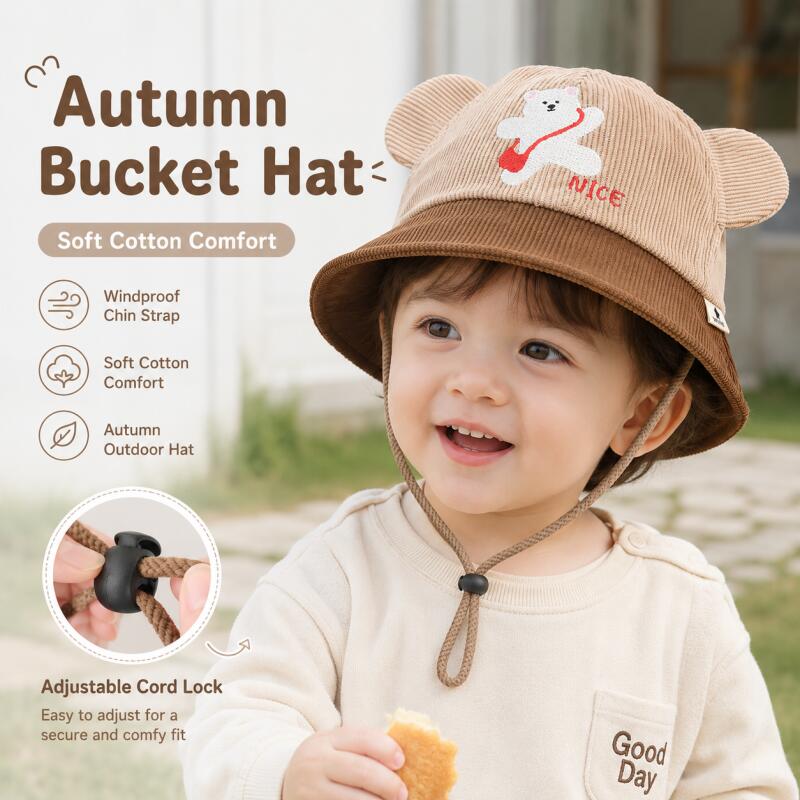 Topi Ember Telinga Beruang Ana - Bucket Hat Cotton ulasan dan harga