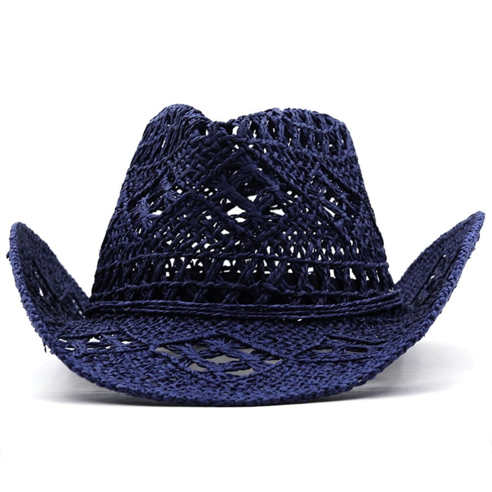 Topi Jerami Lebar Bergaya Vint - Cowboy Hat Straw ulasan dan harga