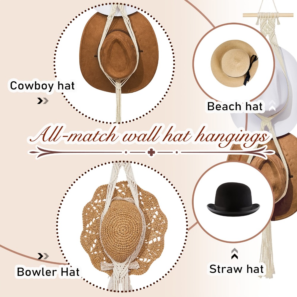 Gantungan Topi Bohemian Macram - Sun Hat Wide Brim ulasan dan harga
