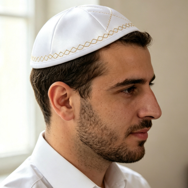 Kippah Yahudi Satin Putih deng - Skull Cap Helmet Liner ulasan dan harga