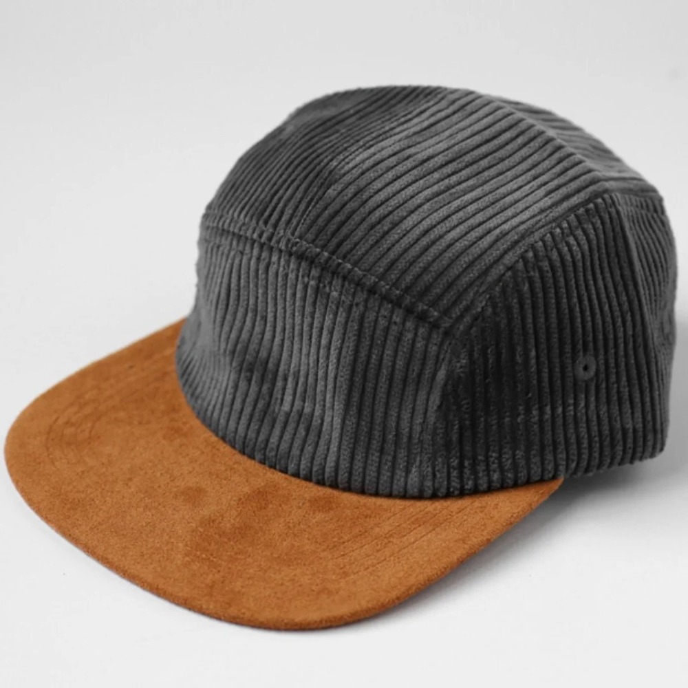 Topi Baseball Retro Kasual Ber - Corduroy Cap 5 Panel ulasan dan harga
