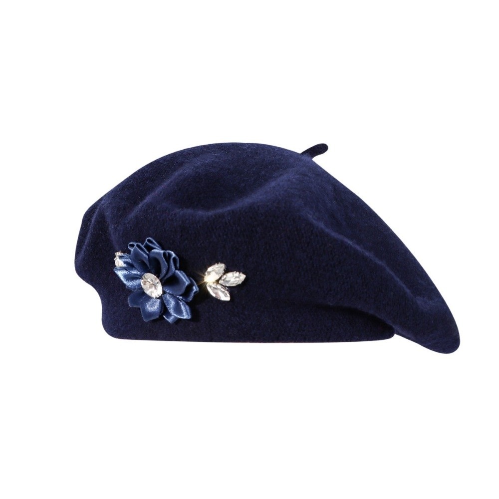 Baret Wol Warna Solid Vintage  - Beret French Wool ulasan dan harga