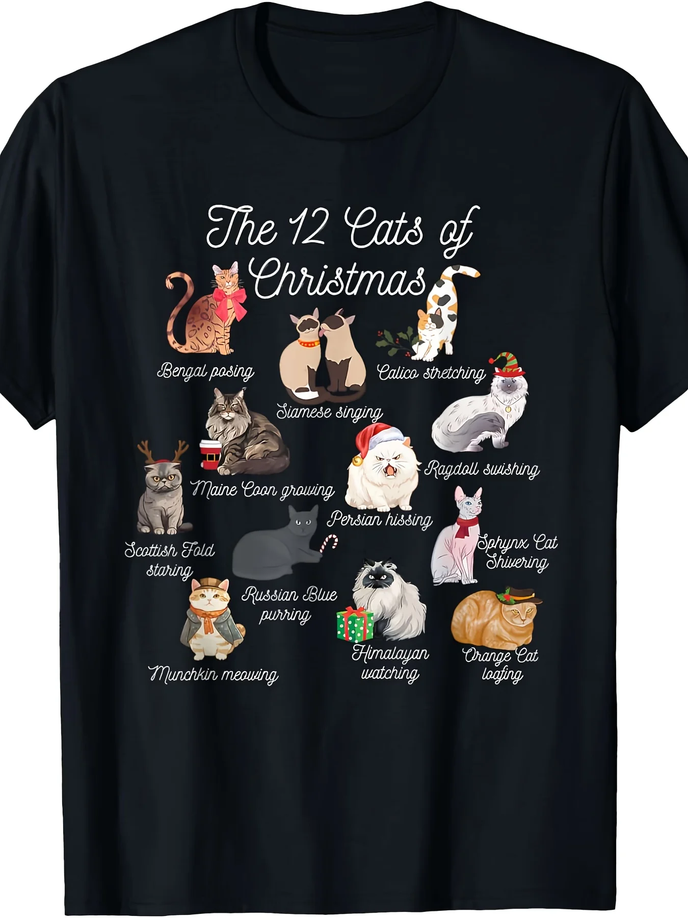 Kaos 12 Kucing Natal - Kaos Gr - Dad Hat Cotton ulasan dan harga